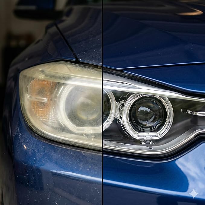 ExoForma Headlight Restoration Kit for Cars, Trucks & SUVs | Removes Oxidation, Yellowing & Haze, Restores Clear Plastic Head