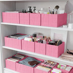 Drawer Organizer Clothes Set of 12 Pink - Dresser Organizer For Nursery, Bedroom, Closet - Perfect Baby Clothes Organizer and