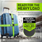 Untethered Luggage Straps | TSA-Approved Suitcase Belts with Heavy-Duty Buckles. Secure Adjustable Travel Accessories for Che