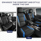 Skechers Memory Foam Car Seat Covers, Air Cool Mesh Thick Seat Covers,Car Seat Covers Front Seats Airbag Compatible, Automoti