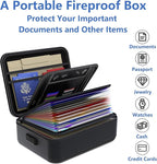 TIGERKING Fire Proof Document Safe Box with Lock and Handle – Fireproof Document Box Organizer with Hard Shell, Portable Fire