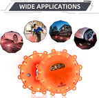 LED Road Flares 6Pack Roadside Emergency car kit Emergency Road Flares Kit with Magnetic Base for Vehicles & Boat | 9 Flash M