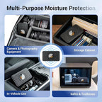 Auto Power-off Rechargeable Desiccant Dehumidifier with USB-C Cable, Reusable Portable Moisture Humidity Absorber Dryer