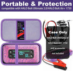 khanka Stroage Case for HALO Bolt Ultimate 2.0/HALO Bolt Air +1750 Portable Car Battery Jump Starter,Case Only (Purple)