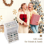 ProCase Earring Holder Organizer Jewelry Box with 10 Drawers, Acrylic Clear Earring Case with Adjustable Velvet Trays for Wom