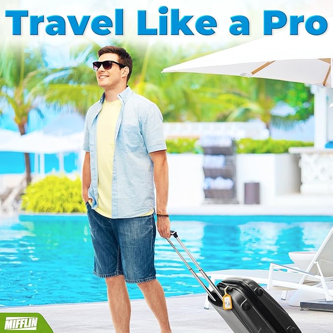 Mifflin-USA Luggage Tags (Variety, 100 PK), Bag Tag for Baggage, Suitcase Tags Bulk