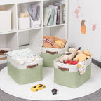 HNZIGE Storage Basket for Organizing Clothes(3 Pack) Decorative Storage Bins for Shelves Toys, Fabric Canvas Bins Storage Org