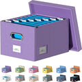 File Organizer Collapsible Storage Box for Office File Box with Lids Document Organizer for Office and Home Easy Slide Durabl