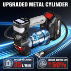 EWORK 150 PSI Tire Inflator Portable Air Compressor with 20V 2.0Ah Battery, Inflates in 3 Minutes (195/60 R16), Auto Shut-Off, Digital Pressure Gauge Air Pump for Car Tires, Motorcycle, Bike