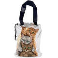 Cute Cats Car Trash Bag,Kittens Hanging Drawstring Car Garbage Bag,Waterproof Canvas Car Back Seat Organizer with Adjustable Buckle,for Vehicles,SUVs,Camping,Road Trips