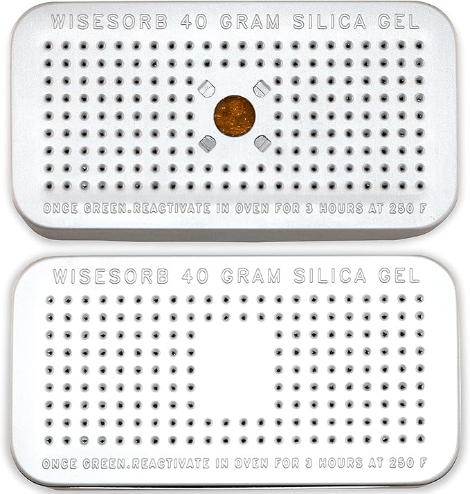 Silica Gel Canister, 40 Gram 150 Pack Silica Gel Desiccant Canister (Orange to Green), Reusable Desiccant Dehumidifier