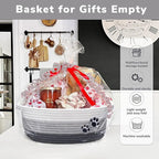 Small Dog Toy Basket, Cute Woven Baskets for Shelves, Decorative Rope Storage Baskets for Nursery, Baby Gift Basket for Diape
