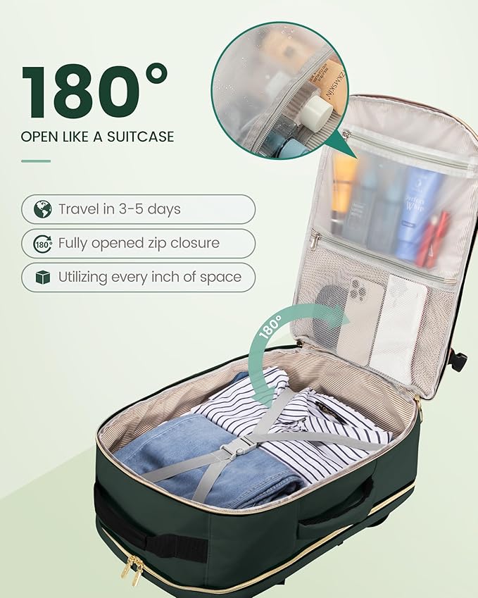 LOVEVOOK Travel Backpack for Women & Men 50L,Airline Approved Carry On Backpack Travel Essentials,TSA Carry on Luggage,Waterp