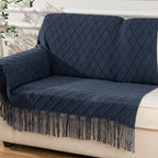 BATTILO HOME Navy Throw Blanket for Couch, Decorative Navy Blue Throw Blanket for Sofa Bed Room Decor, 50"x60"