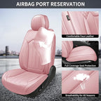 Pink Car Seat Covers Fit for Corolla Cross RAV4 Kona HR-V CRV UX,Waterproof and Breathable Automotive Seat Covers Full Set, F