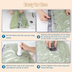 24PCS Vacuum Seal Bags for Clothing with Electric Pump - 8 Small, 8 Medium, 4 Large, 4 Jubom - Space Saver Vacuum Storage Bag