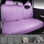 CAR PASS Light Purple Bling Diamond Leather Car Seat Covers Full Sets, Waterproof Shining Glitter Sparkly Crystal Universal A