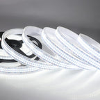 LED Strip Lights Cold White 6500K 16.4ft Double Row 2835 SMD 2400LEDs DC 12V Daylight Bright LED Tape Light Flexible Dimmable Ribbon Lamp 5M Waterproof IP67 Outdoor Lighting Decor