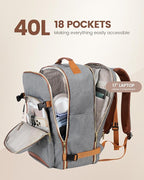 LOVEVOOK Travel Backpack for Women & Men 40L,Airline Approved Carry On Backpack Travel Essentials,TSA Carry on Luggage,Waterp