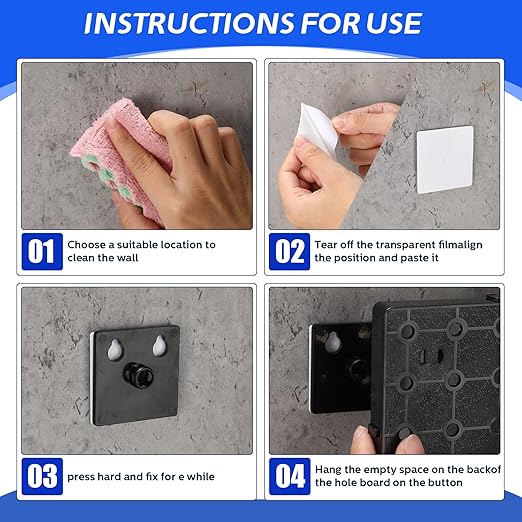 Chunful 58 Pcs Pegboard Organizer Kits Plastic Pegboard Wall Panel Mount Display Accessories Include Storage Boards Buckets a