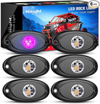 Nilight LED Rock Light 6PCS Pink Purple Underglow Wheel Well Fender Pods Waterproof Exterior Underbody Roof Rack Side Lamps for 12V 24V Car Truck Pickups ATV UTV SUV Motorcycle Boat