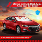 ARISMOTOR Windshield Sun Shade for Che-vrolet Chevy Malibu 2016-2025, Custom Fit Foldable Front Window Sunshade Sun Visor Protector, Block UV Rays Keep Your Car Cooler