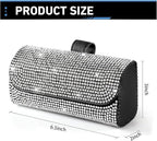 WZP Bling Sunglasses Holder for Car Sun Visor, Rhinestone Leather Eyeglasses Car Visor Clip Storage Glasses Organizer Case, Universal Vehicle Glasses Protective Storage Box for SUV Sedan Van (White)