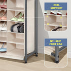 STORAGE MANIAC Stackable Shoe Cubby Organizer, Free Standing Shoe Cube Rack for Entryway, Bedroom, Apartment, Closet, 20-Cube