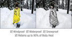 Swiss Safe Emergency Mylar Thermal Blankets + Bonus Space Blanket - Compact & Insulated for Cold Weather - Designed for NASA,