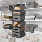 GRANNY SAYS 6-Shelf Hanging Closet Organizer, Separable to 2 Pack 3-Shelf, Closet Organization and Storage with 3 Different D
