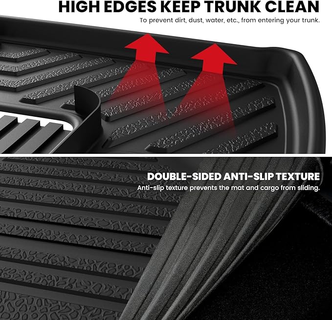 LASFIT Cargo & Backrest Mats for Toyota 4Runner 2010-2024 (Only for 7 Seats), All Weather Custom Fit Cargo Liner for Toyota 4 Runner 2025 TPE Mats Seatback Mat & Trunk Mat, Black