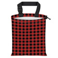 Car Trash Bag Large Hanging Can for Back of Seat, Cute Waterproof Car Garbage Bag for Vehicle, Travelling, Outdoor Black Red Plaid