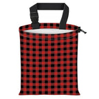 Car Trash Bag Large Hanging Can for Back of Seat, Cute Waterproof Car Garbage Bag for Vehicle, Travelling, Outdoor Black Red Plaid