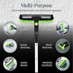 Best Choice Products Snow Brush with Squeegee & Ice Scraper, Up to 39" Extendable Foam Grip, 270° Pivoting Snow Brush for Car Truck SUV, Storage Bag Included - Lime