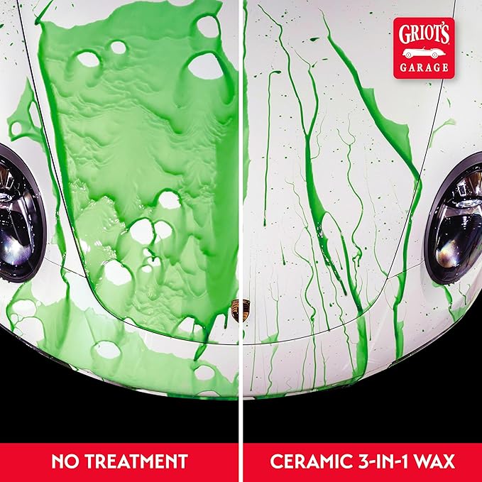 Griot's Garage Ceramic 3-in-1 Wax, SiO2 Spray for Cars, Trucks, and RV’s, Provides Protection and Water Beading on Paint, Wheels, Plastic, Rubber Trim, Chrome, and More, 10978, 22 oz