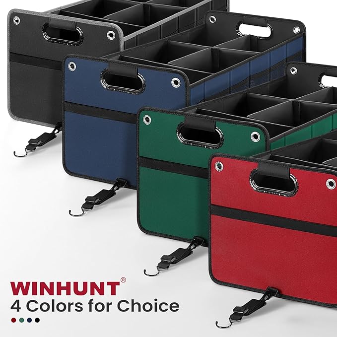 Car Trunk Organizer, Car Storage Organizer, Collapsible Multi Compartment for Car, Suv, Sedan, Truck, 100L, Extra Larger