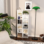 6 Cube Storage Organizer,Wooden 6-Tier Open Shelf Bookshelf,Versatile Storage Cubes for Living Room，Bedroom,Home Office, (Whi