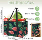 Reusable Grocery Bag, Foldable Large Shopping Tote Bag for Groceries Kitchen Picnic Car Trunk