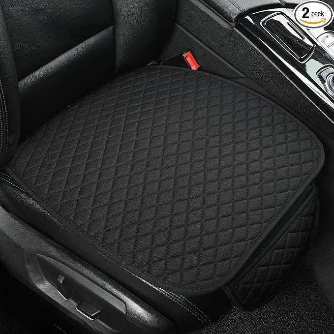 West Llama Linen Car Seat Covers,Bottom Seat Covers for Cars Include 2 Piece Front Driver Seat Pad Mat Universal Fits 90% Veh