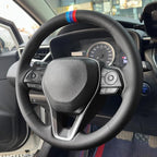 MEWANT Hand Sewn Steering Wheel Cover for Toyota Camry 2018-2019/Toyota Avalon 2019/Toyota Corolla 2019-2020/Toyota RAV4 2019 Steering Wheel Accessories