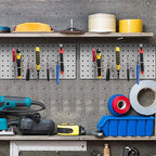 Hanaive 4 Pieces Pegboard Pliers Holder, Holds 11 Plier Per Rack, Steel Pegboard Hooks Pliers Peg Board Organizer Accessories