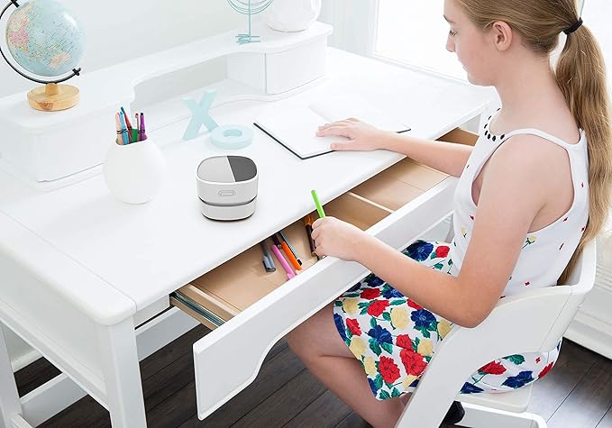 ODISTAR Desktop Vacuum Cleaner, Mini Table dust Sweeper Energy Saving,High Endurance up to 90 mins,Cordless&360º Rotatable De