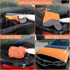 THINKWORK Car Cleaning Kit, Car Washing Kits for Vehicles, Car Detailing Kit Suitable for Small and Medium Vehicles Such As C