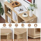 Joaxswe 9 Cube Storage Book Shelf, 41" Tall Organizer Bookshelf with Curved Edge, Modern Floor Standing 3-Tier Cubby Bookcase