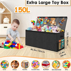 Extra Large Toy Box Chest with Lid, Kids Toy Storage Organizer for Boys Girls, Big Toy Bin Basket Extra Large Toy Storage Box