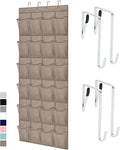 GORILLA GRIP Over the Door Shoe Organizer, 24 Large Breathable Mesh Pockets, Space Saving Hanging Storage Holder, Closet Rack