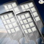 Solar Street Lights Outdoor Waterproof,6500K 320° Wide Angle Solar Flood Light, LED Parking Light with Motion Sensor and Remo