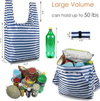 BeeGreen Reusable Foldable Shopping Totes with Handles,12 Pack Heavy Duty Polyester Fabric Geometry Grocery Bags, Large Fashion Reusable Bags for Travel & Groceries, Washable Cloth Bag Bulk
