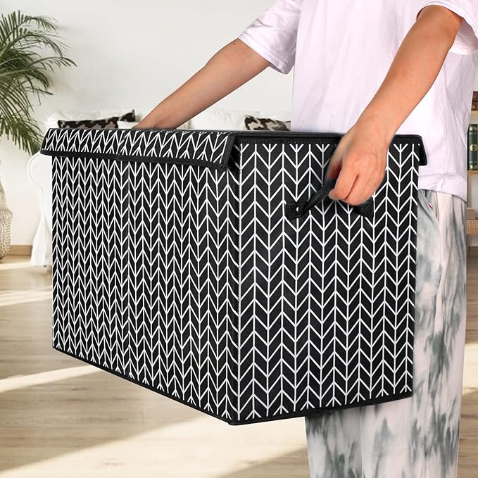 Mayniu Large Toy Box Chest with Lid, Kids Toy Storage Organizer Bins Basket for Living Room, Nursery, Closet, Bedroom, Playro