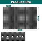 EVERHANGER Metal Pegboard Panels 24" x 12", Heavy Duty Steel Peg Boards for Garage, Pegboard Wall Organizer for Tool Storage 